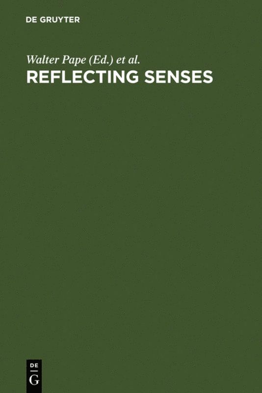 Walter Pape, Frederick Burwick - Reflecting Senses, Inbunden