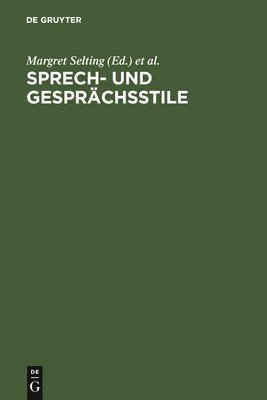 bokomslag Sprech- und Gesprchsstile