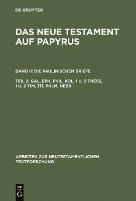 Klaus Wachtel, Klaus Witte - Neue Testament auf Papyrus, Teil 2, Gal, Eph, Phil, Kol, 1 u. 2 Thess, 1 u. 2 Tim, Tit, Phlm, Hebr, Inbunden