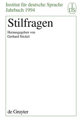 Gerhard Stickel - Stilfragen, Inbunden