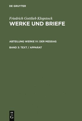 Friedrich Gottlieb Klopstock, Elisabeth Höpker-Herberg - Text / Apparat, Inbunden