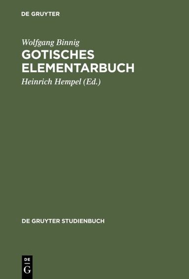 Wolfgang Binnig - Gotisches Elementarbuch, Häftad