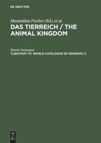 Henrik Steinmann - World Catalogue of Odonata II, Inbunden