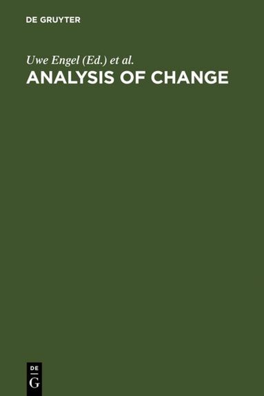 Uwe Engel, Jost Reinecke - Analysis of Change, Inbunden