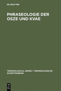 bokomslag Phraseologie der OSZE und KVAE
