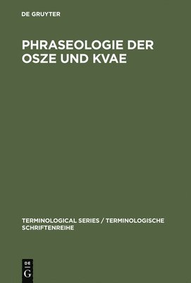 bokomslag Phraseologie der OSZE und KVAE