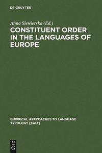 bokomslag Constituent Order in the Languages of Europe