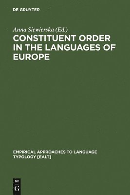 Constituent Order in the Languages of Europe 1