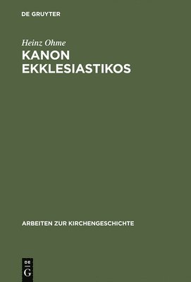 bokomslag Kanon ekklesiastikos