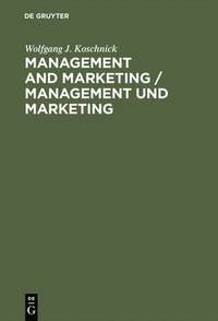 bokomslag Management and Marketing / Management und Marketing