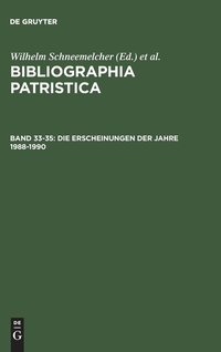 bokomslag Bibliographica Patristica Vol 33 - 35