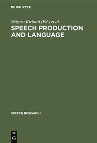 bokomslag Speech Production and Language