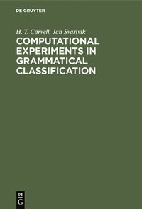 bokomslag Computational Experiments in Grammatical Classification