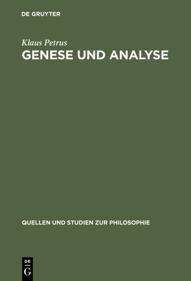 Klaus Petrus - Genese und Analyse, Inbunden