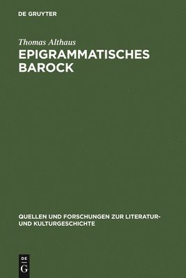 bokomslag Epigrammatisches Barock