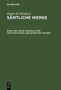 bokomslag die Unschuld, 1815 (Text-Nachtrag) und Schriften von 1816