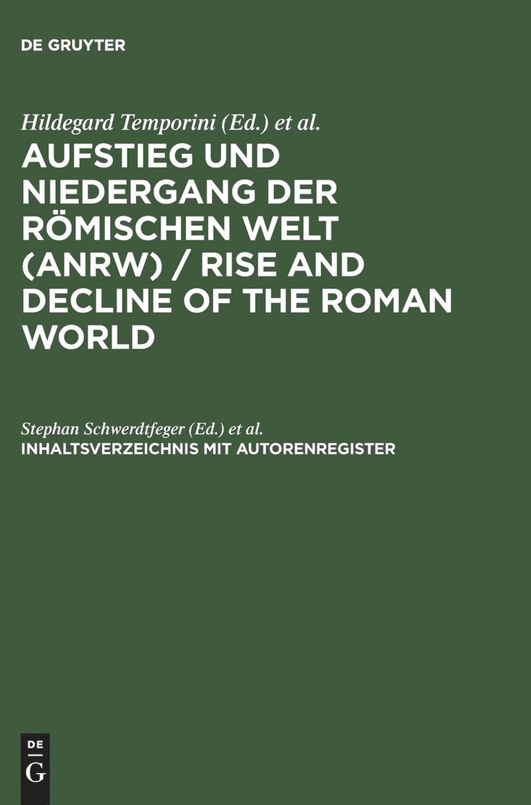 Inhaltsverzeichnis Mit Autorenregister 1