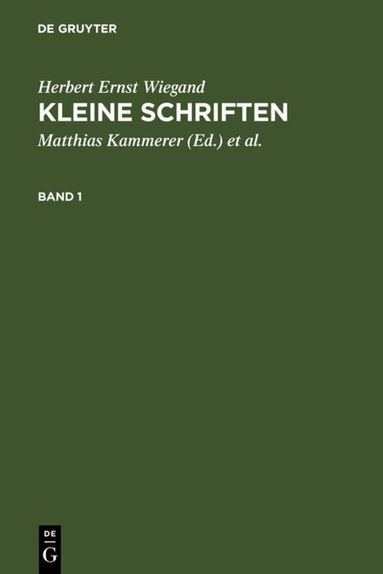 Herbert Ernst Wiegand, Matthias Kammerer, Werner Wolski - Kleine Schriften, Inbunden