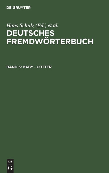 Hans Schulz - Baby - Cutter, Inbunden