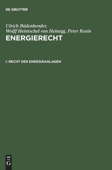 bokomslag Energierecht, I, Recht der Energieanlagen