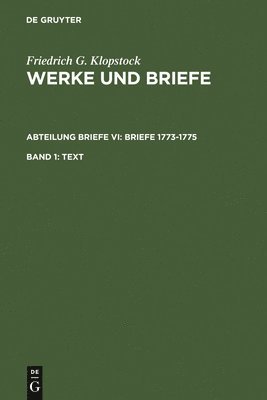 Friedrich G Klopstock - Text, Inbunden