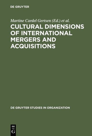 bokomslag Cultural Dimensions of International Mergers and Acquisitions