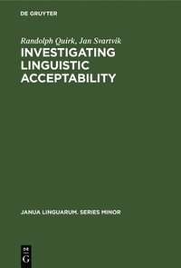 bokomslag Investigating Linguistic Acceptability