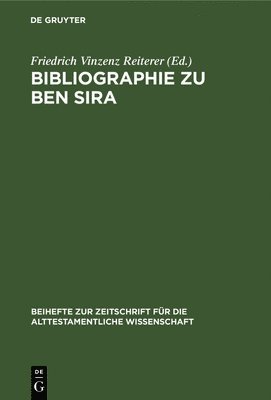 bokomslag Bibliographie zu Ben Sira