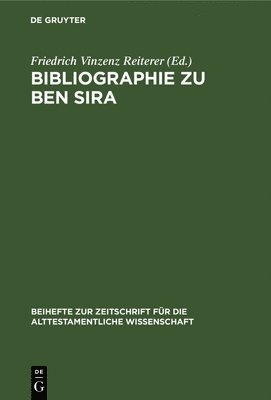 Bibliographie Zu Ben Sira 1