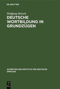 bokomslag Deutsche Wortbildung in Grundzgen