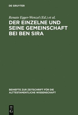 bokomslag Der Einzelne Und Seine Gemeinschaft Bei Ben Sira