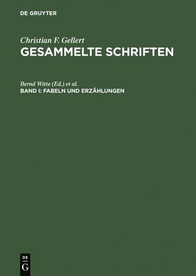 Gesammelte Schriften, Bd I, Fabeln und Erzhlungen 1