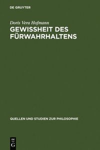 bokomslag Gewißheit des Fürwahrhaltens