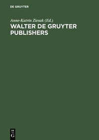 bokomslag Walter de Gruyter Publishers