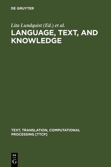 Lita Lundquist, Robert J. Jarvella - Language, Text, and Knowledge, Inbunden