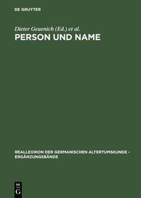 bokomslag Person und Name