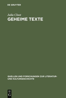 Julia Cloot - Geheime Texte, Inbunden
