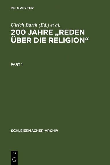 Ulrich Barth, Claus-Dieter Osthövener - 200 Jahre "Reden über die Religion", Inbunden