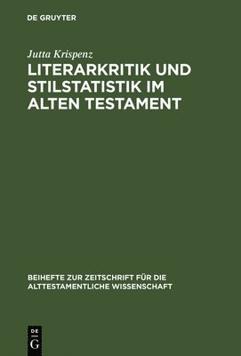 Literarkritik Und Stilstatistik Im Alten Testament 1