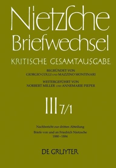 bokomslag Briefe von und an Friedrich Nietzsche Januar 1880 - Dezember 1884