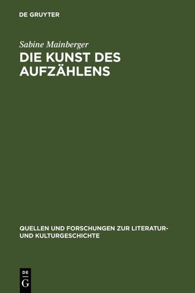 Sabine Mainberger - Die Kunst des Aufzählens, Inbunden
