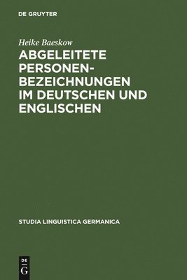 Abgeleitete Personenbezeichnungen Im Deutschen Und Englischen 1