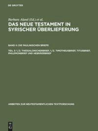 Barbara Aland, Andreas Juckel - 1./2. Thessalonicherbrief, 1./2. Timotheusbrief, Titusbrief, Philemonbrief und Hebräerbrief, Inbunden
