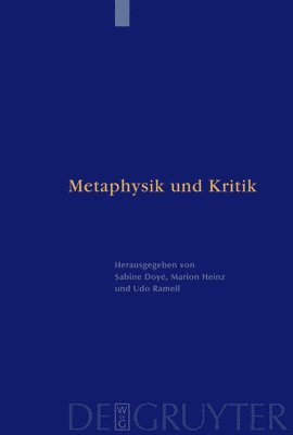 bokomslag Metaphysik und Kritik