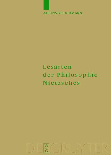 bokomslag Lesarten der Philosophie Nietzsches