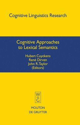 bokomslag Cognitive Approaches to Lexical Semantics