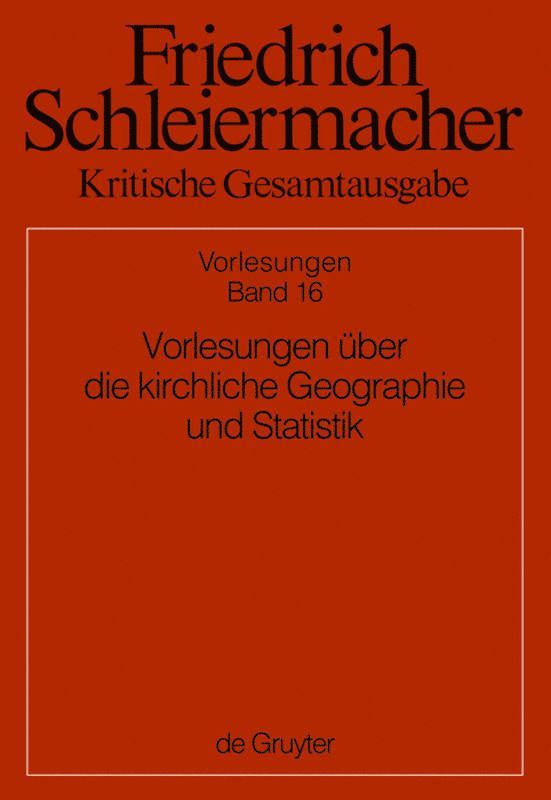 Vorlesungen über die kirchliche Geographie und Statistik