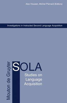 Investigations in Instructed Second Language Acquisition 1