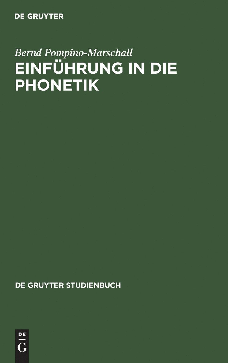 Einfuhrung in die Phonetik 1