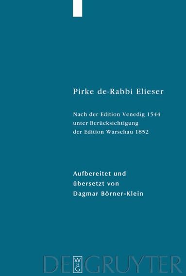Dagmar Börner-Klein - Pirke de-Rabbi Elieser, Inbunden